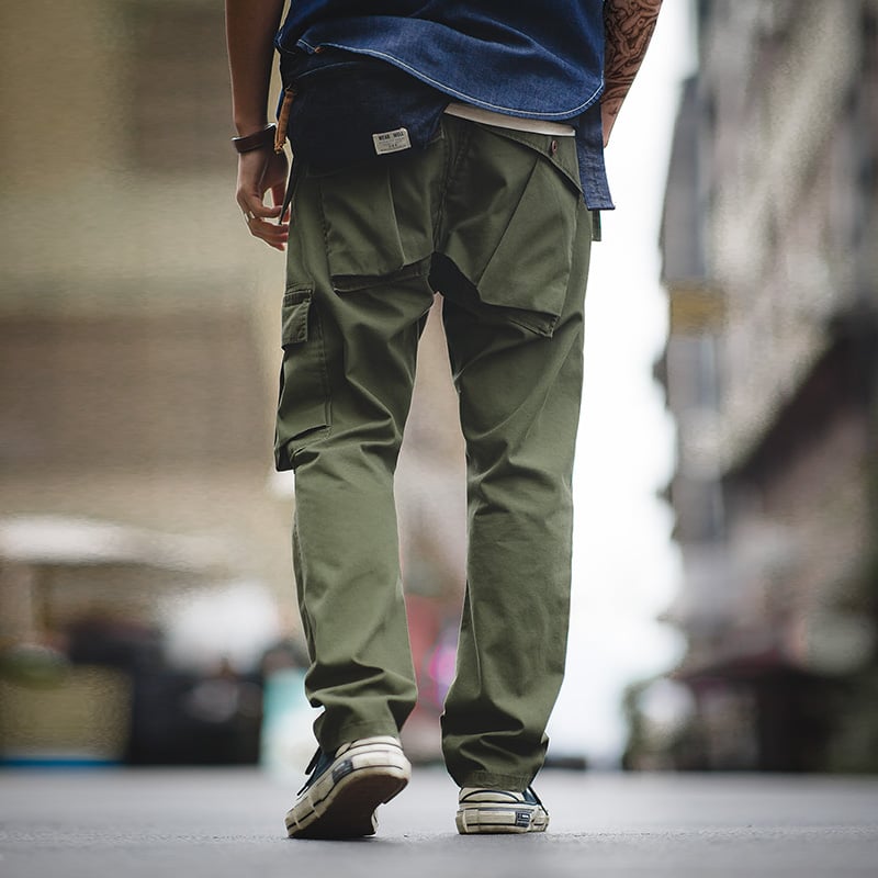 Retro Japanese Style Casual Cargo Pants - - pants