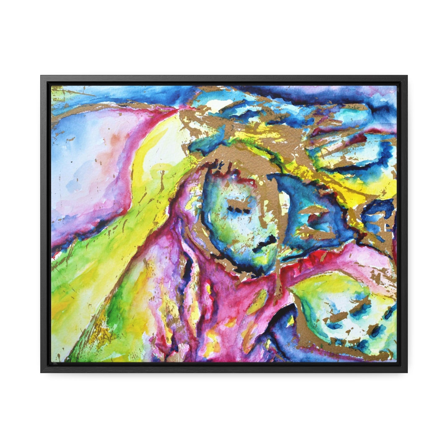 Mother's Face Gallery Canvas Wraps, Horizontal Frame