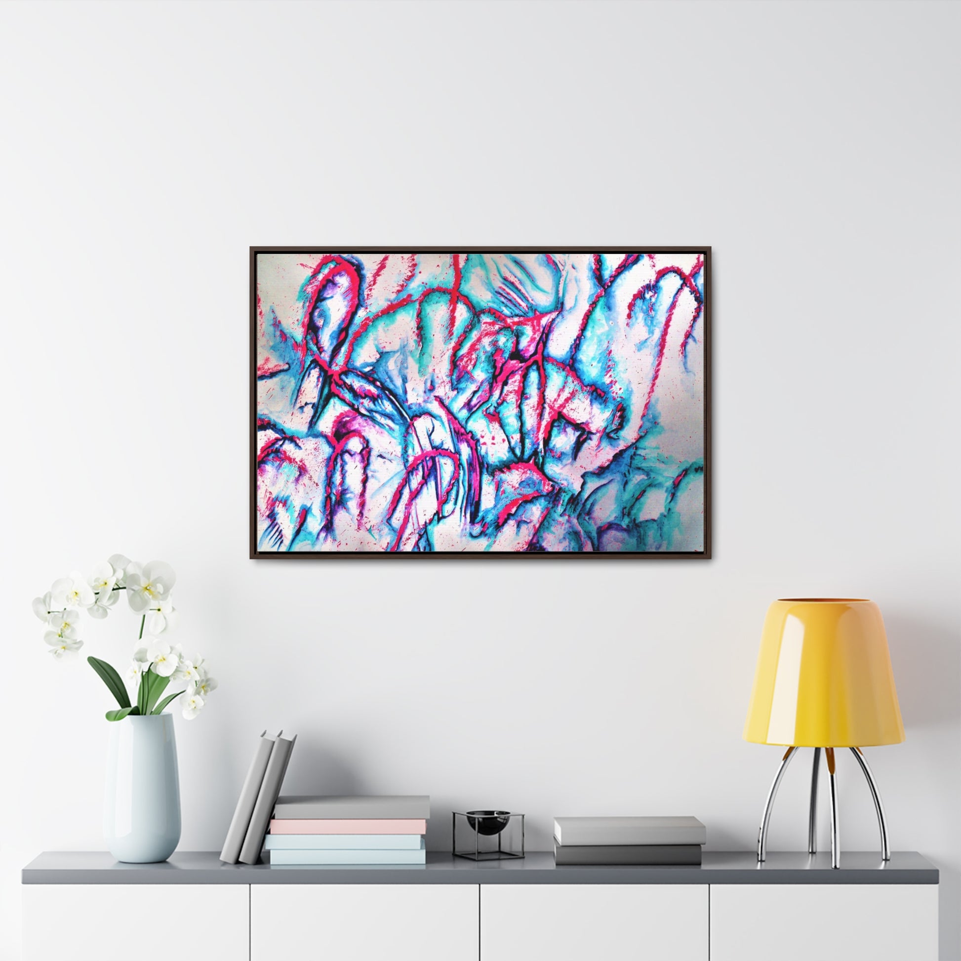 Pink Jellyfish Gallery Canvas Wraps, Horizontal Frame