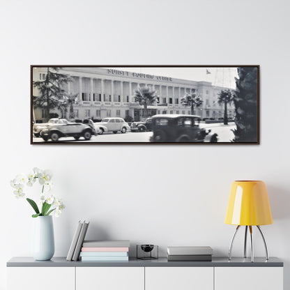 Sunset Bowling Center Largest in U.S 1939 Gallery Canvas Wraps Horizontal Frame 60″ x 20″ Walnut Premium Gallery Wraps (1.25″)