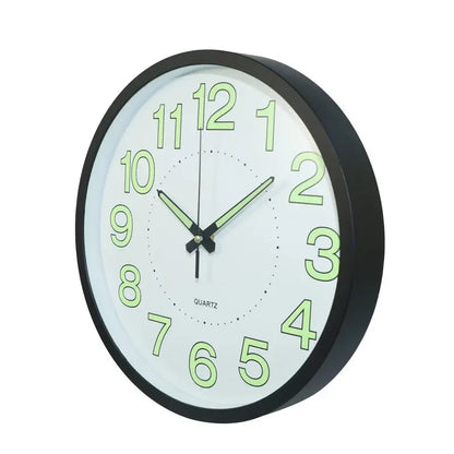 W103 12 Inch a Large Decorative Glow in Dark Luminous Wall Clock