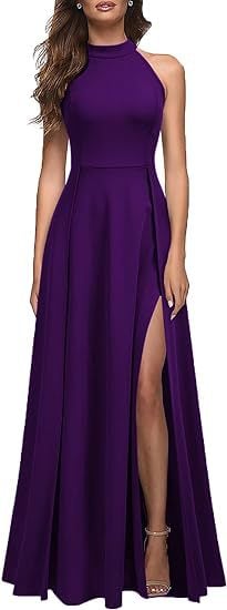 Chic Womens Halter Party Dress - - dress