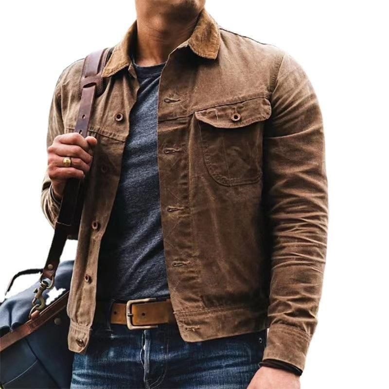 Vintage Washed Jacket - - jacket