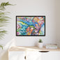 Multi-Color Abstract Framed Canvas Art Print - Kia Day Design