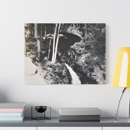 Narada Falls Yellowstone Satin Canvas Stretched