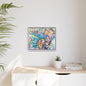 Multi-Color Abstract Framed Canvas Art Print - Kia Day Design