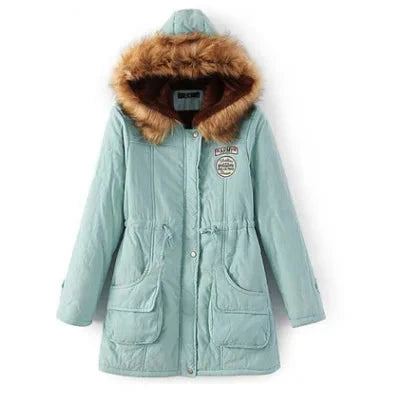 Casual Ladies Jacket Thick Warm Large Hooded Winter Coat Women Coats Jackets