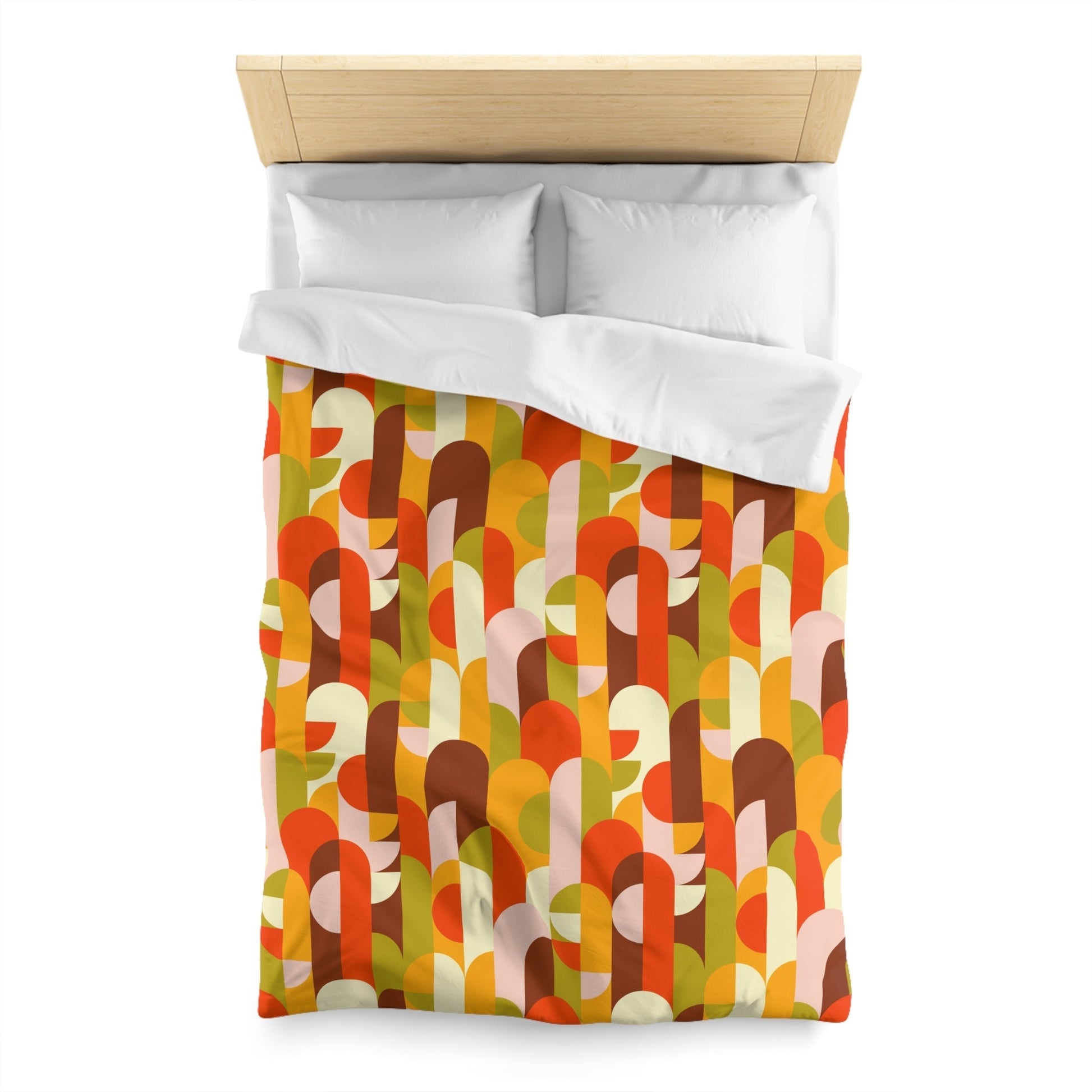 Vibrant Retro Microfiber Duvet Cover - Kia Day Design