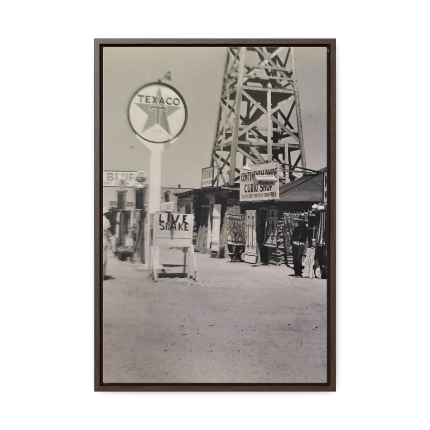 Texaco Station Continental Divide Gallery Canvas Wraps, Vertical Frame