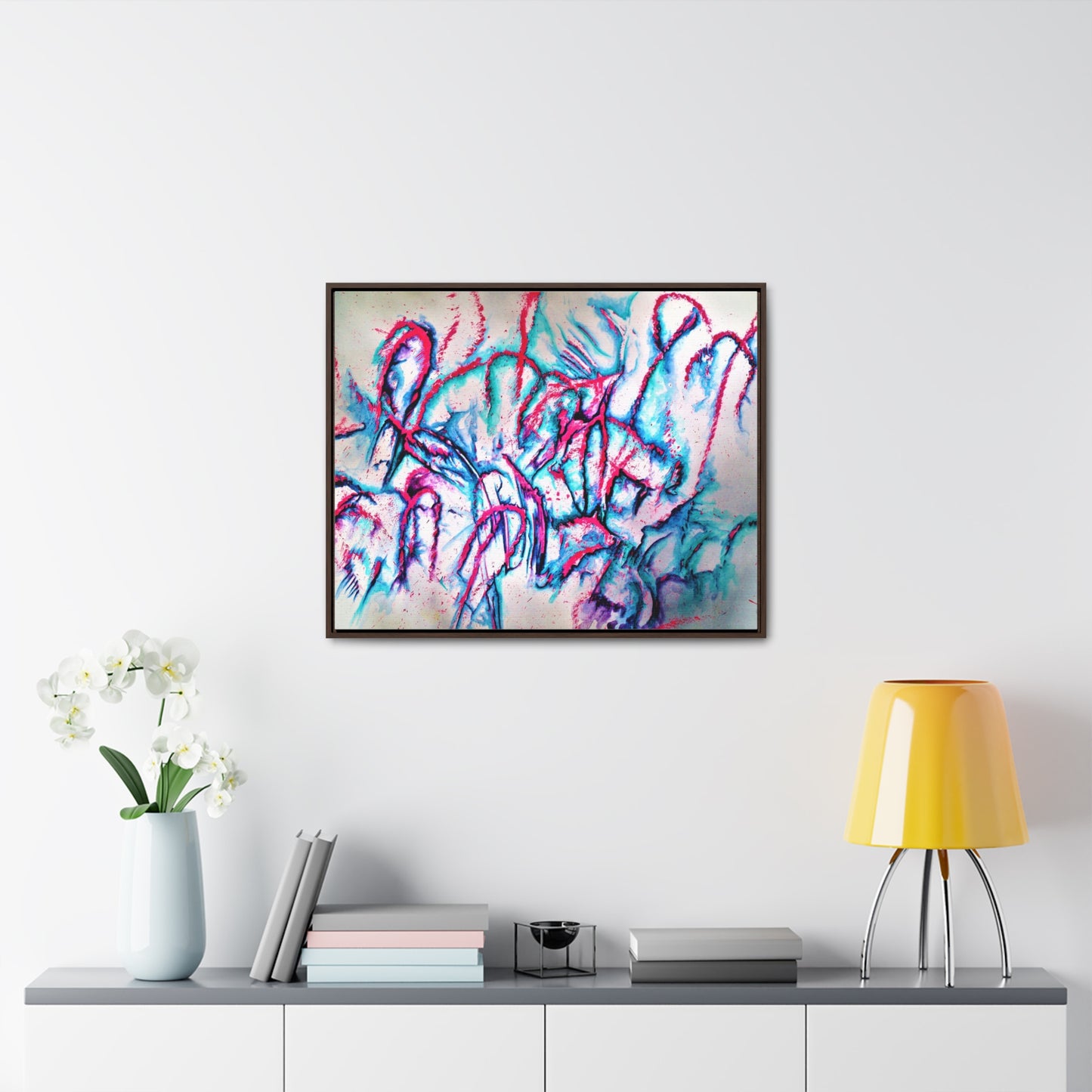 Pink Jellyfish Gallery Canvas Wraps, Horizontal Frame