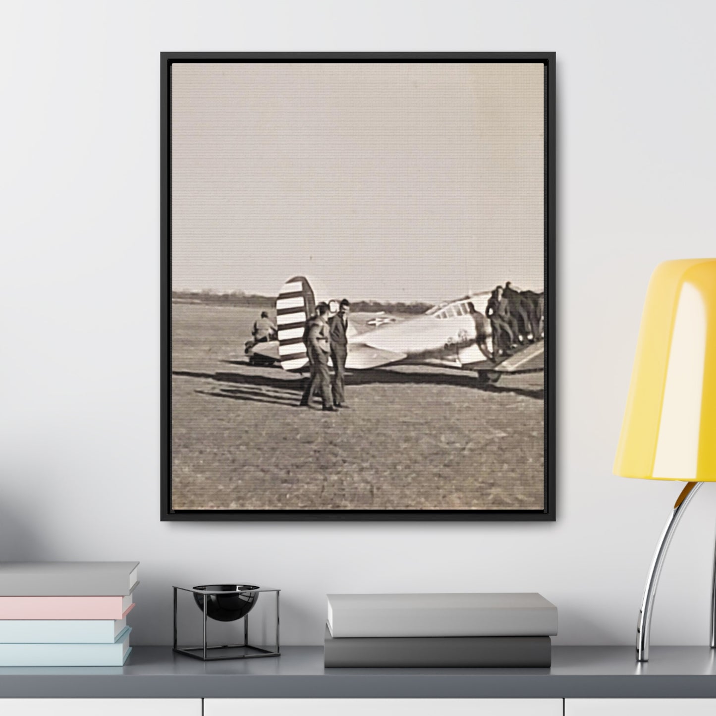 Army Pursuit Plane Ames Airport 1939 Gallery Canvas Wraps, Vertical Frame