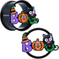 Black Boo Party Halloween Tunnel Plug Set - 19mm (3 4") - PLUG Double Flare