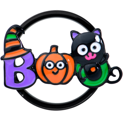 Black Boo Party Halloween Tunnel Plug Set - - PLUG Double Flare