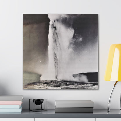 Old Faithful Geyser Yellowstone Canvas Gallery Wraps 24″ x 24″ 1.25"