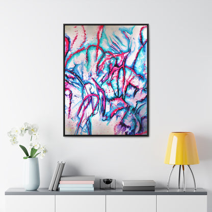 Pink Jellyfish Gallery Canvas Wraps, Vertical Frame