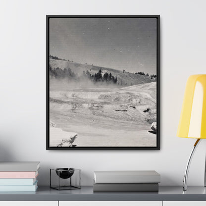 Mammoth Hot Springs Gallery Canvas Wraps Vertical Frame 20″ x 24″ Premium Gallery Wraps (1.25″) Black