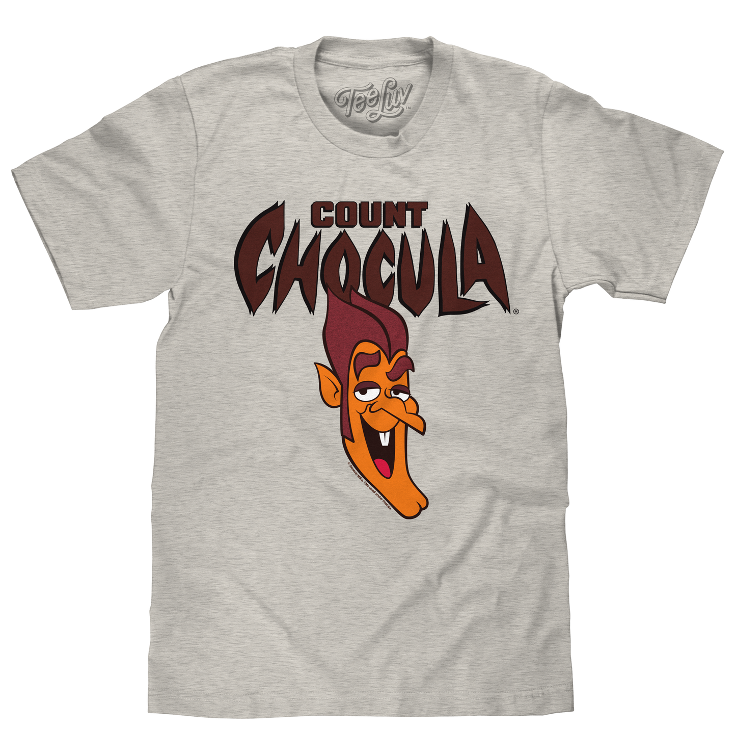 Retro Count Chocula Monster Cereal Mascot T-Shirt - Oat Heather- Tee Luv- {{Product type}}