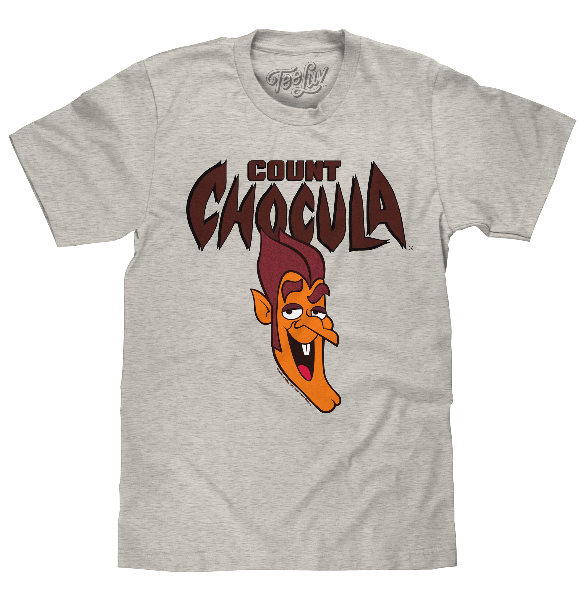 Retro Count Chocula Monster Cereal Mascot T-Shirt - Oat Heather- Tee Luv- {{Product type}}