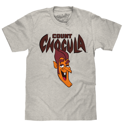 Retro Count Chocula Monster Cereal Mascot T-Shirt - Oat Heather- Tee Luv- {{Product type}}