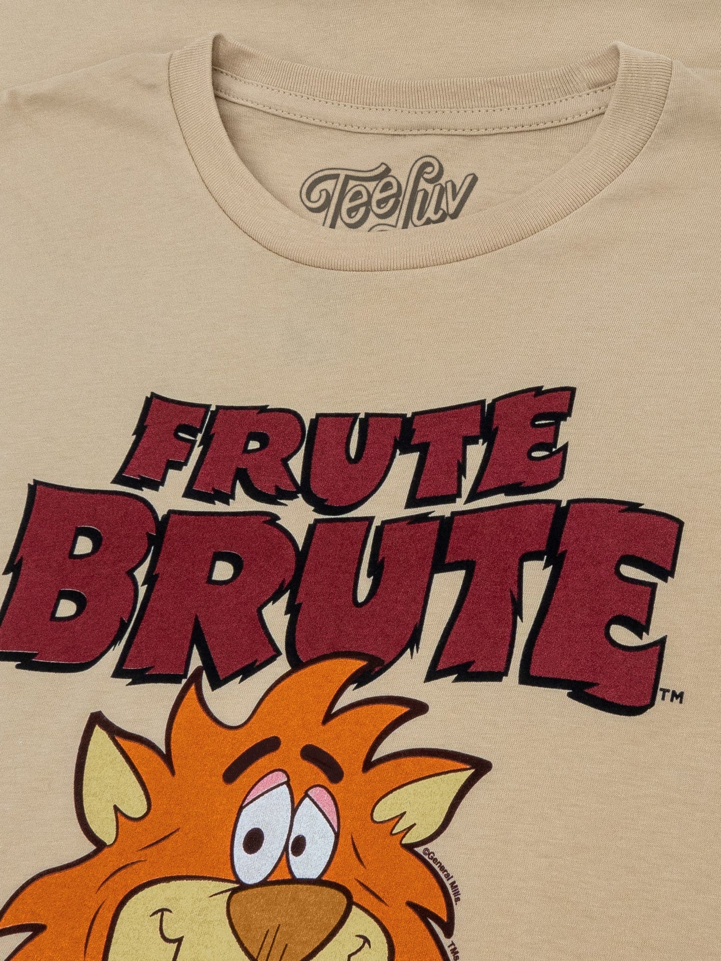 Frute Brute Cereal Retro 70s Cartoon Werewolf T-Shirt - Cream- Tee Luv- {{Product type}}
