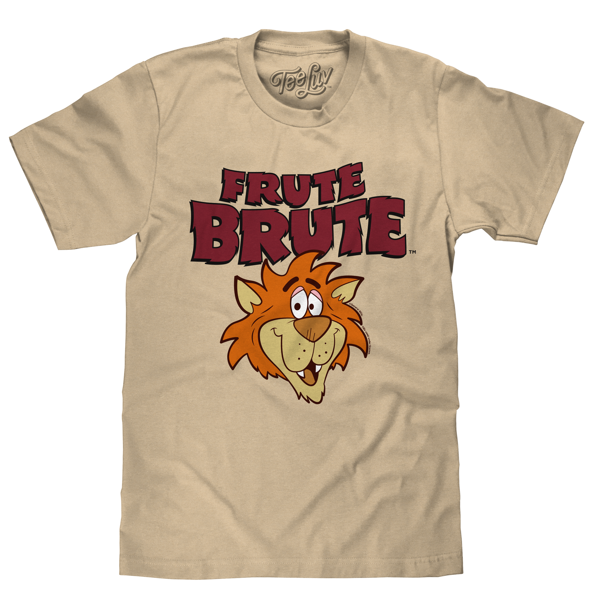 Frute Brute Cereal Retro 70s Cartoon Werewolf T-Shirt - Cream- Tee Luv- {{Product type}}