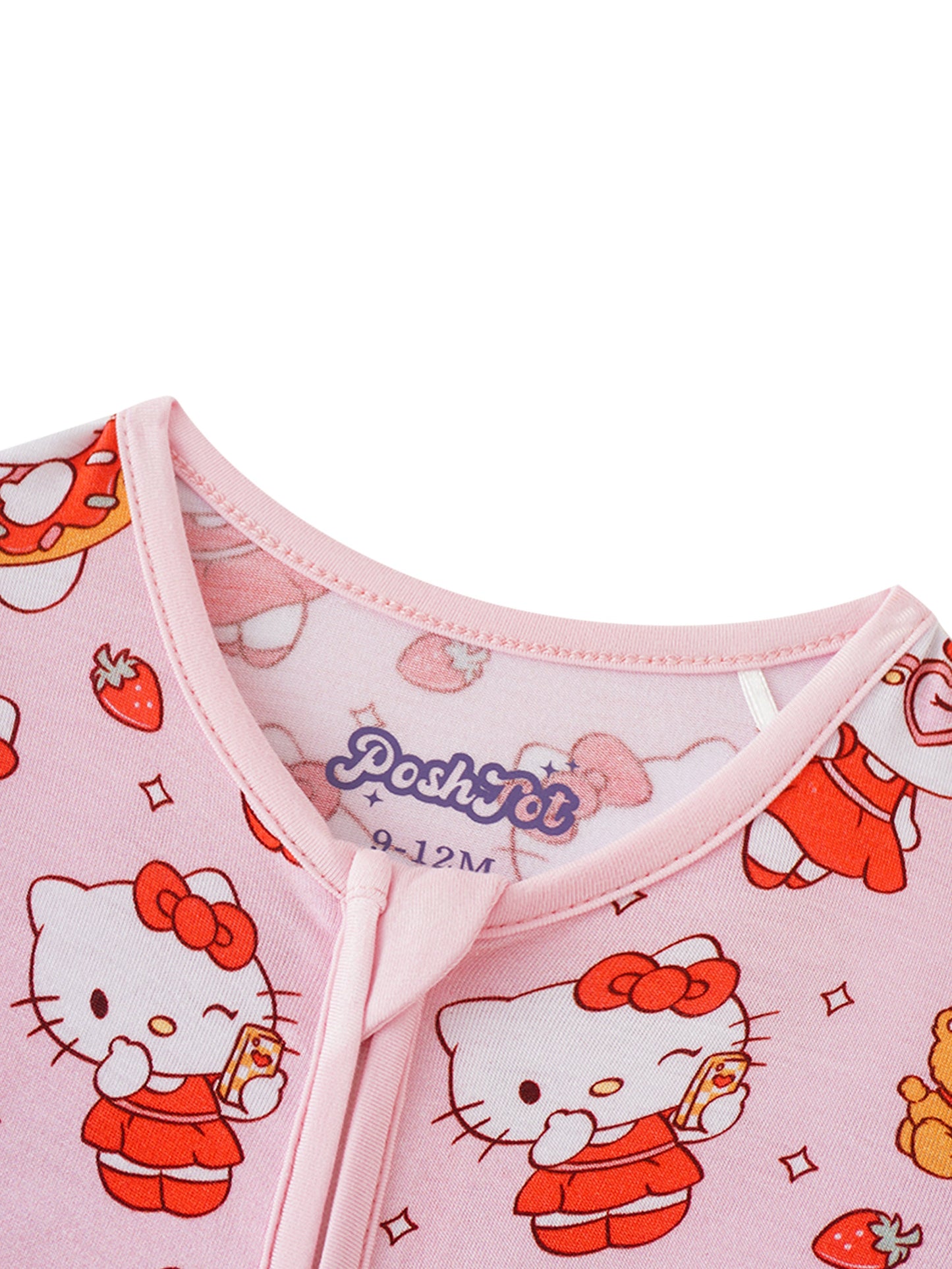 PoshTOT Sanrio Hello Kitty Bamboo Baby Convertible Zippy Romper - - Zippy Romper