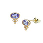 Vintage Style 925 Sterling Silver Garnet Blue Topaz Earrings - Light Purple - earrings