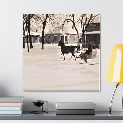 Carriage Ride Canvas Gallery Wraps 24″ x 24″ 1.25"