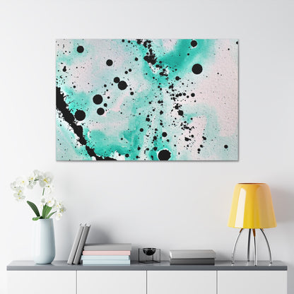 Teal Burst Canvas Gallery Wraps