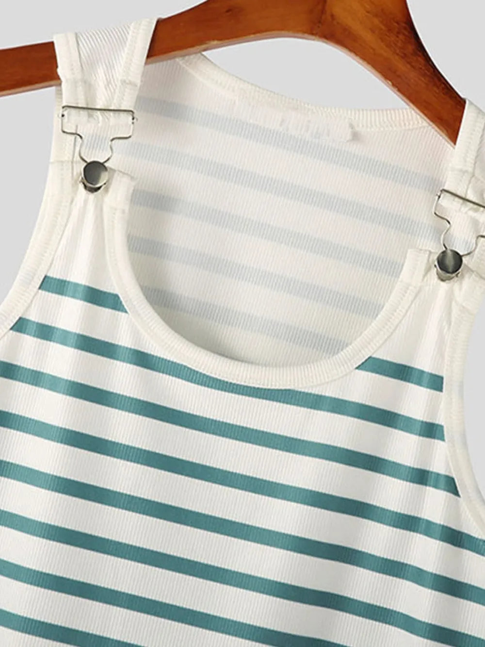 Men's Striped Wide Strap Tank - -