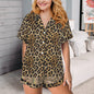 Baha Ranch Retro Pop Western Leopard Desert Cowgirl Satin Pajamas Howdy - - Pajama Sets