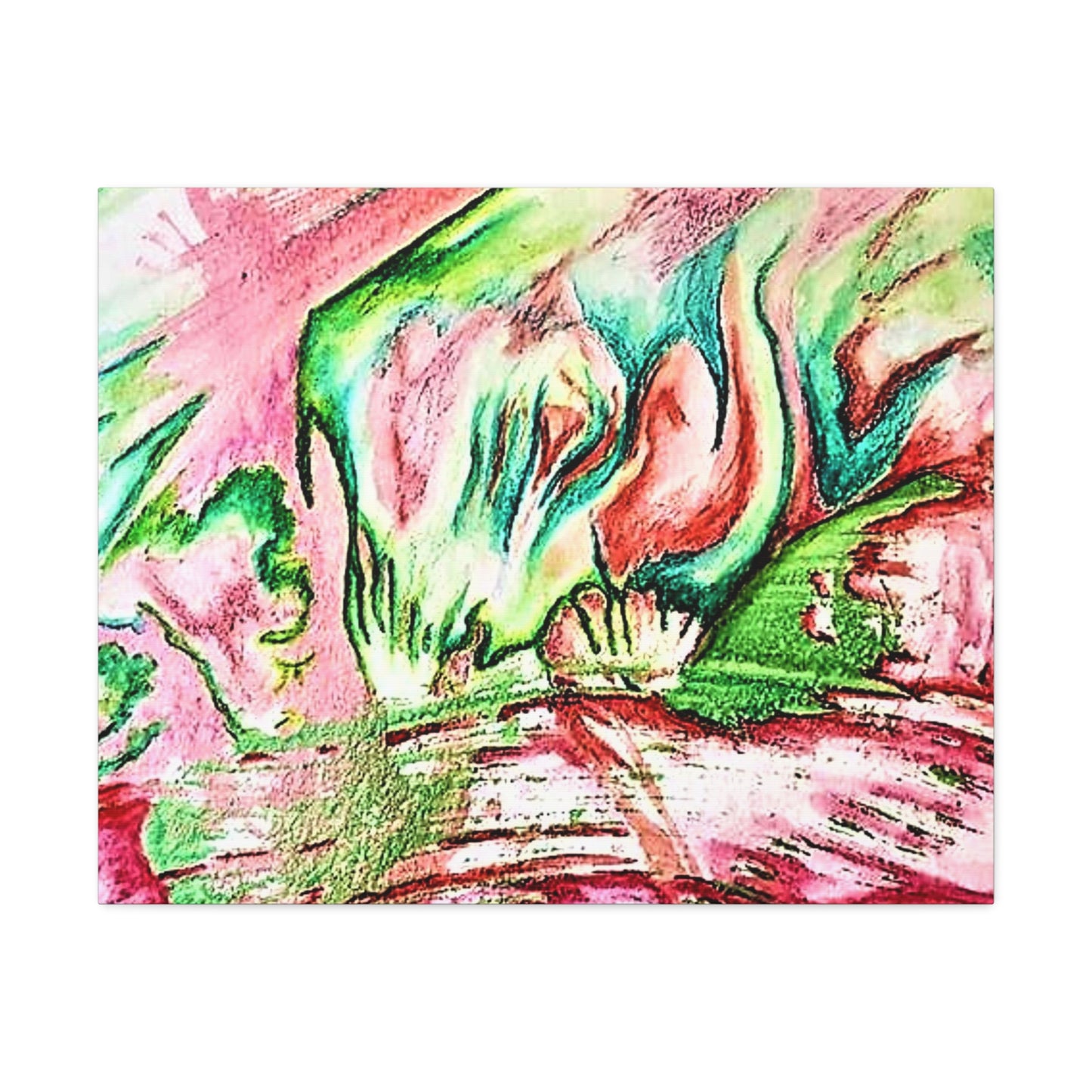 Pink Forest Stretched Canvas