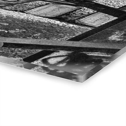 Black & White Train Trestle Acrylic Print — Rustic Industrial Wall Art French Cleat - - Home Decor
