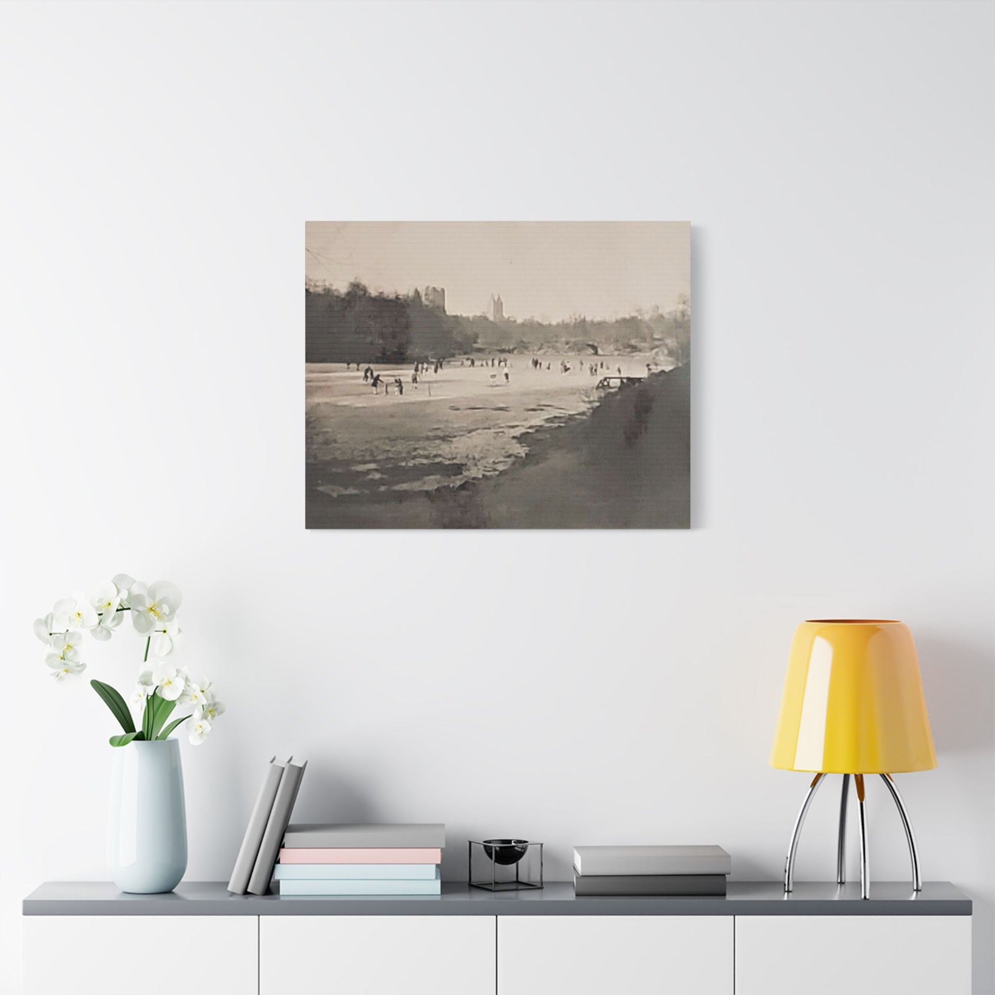 Central Park Satin Canvas Stretched