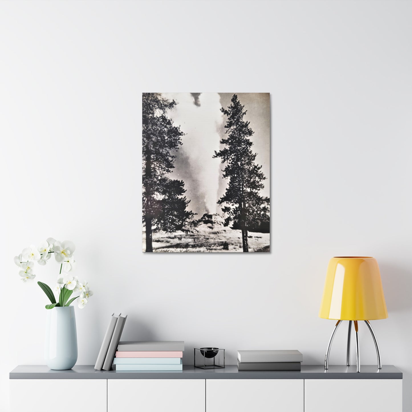 Castle Geyser Yellowstone Stretched Canvas