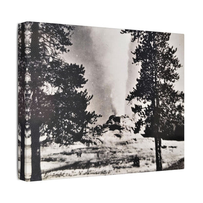 Castle Geyser Yellowstone Satin Canvas Stretched