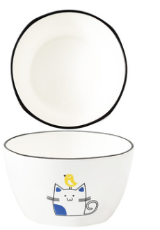 PurrfectCat Ceramic Dining Bowls - G - bowls