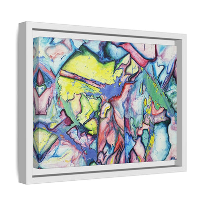 Alien Abstract Colorful Framed Canvas Art - Kia Day Design