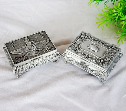 Antique Sterling Silver Plated Trinket Jewlery Box