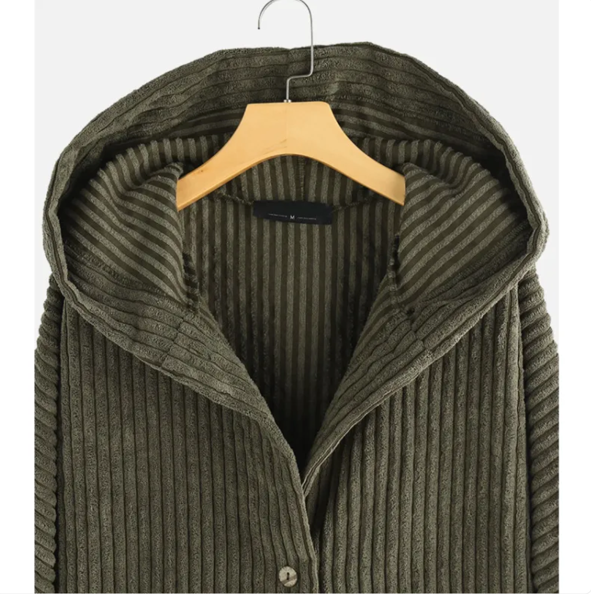 Loose Plus Size Retro Corduroy Coat - - coat
