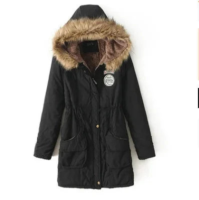 Casual Ladies Jacket Thick Warm Large Hooded Winter Coat Women Coats Jackets