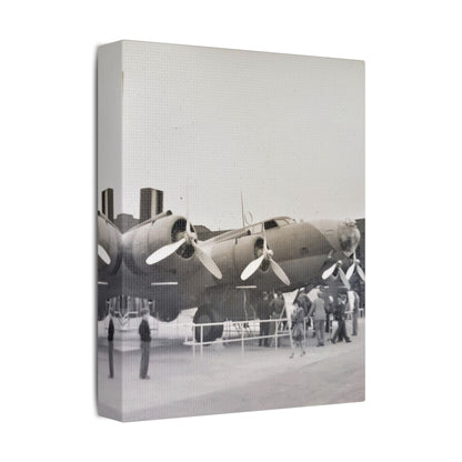 Boeing B-17 Bomber Satin Canvas Stretched