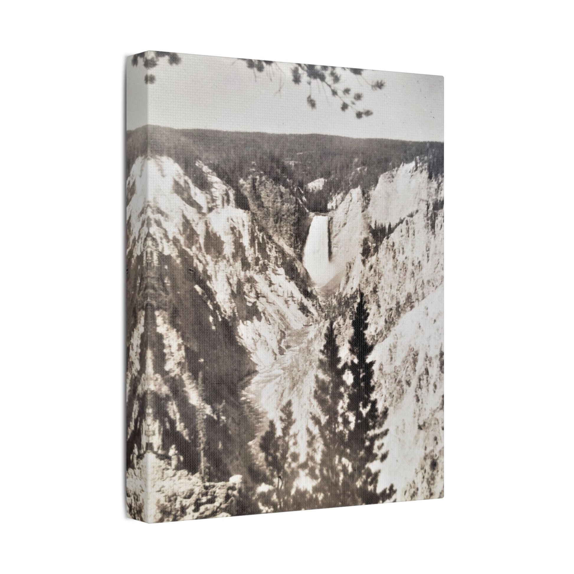 Artists Point Yellowstone Satin Canvas Stretched