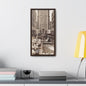 Rockefeller Plaza Gallery Canvas Wraps Vertical Frame 10″ x 20″ Premium Gallery Wraps (1.25″) Walnut