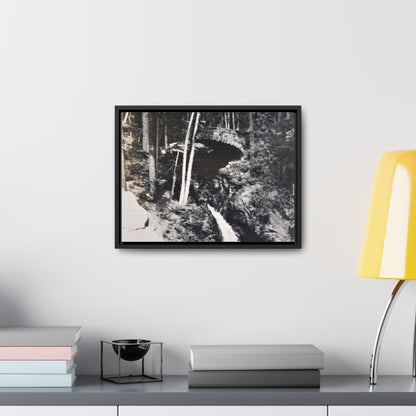 Narada Falls Yellowstone Gallery Canvas Wraps Horizontal Frame 16″ x 12″ Black 1.25"