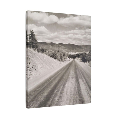 Western Road Satin Canvas Stretched