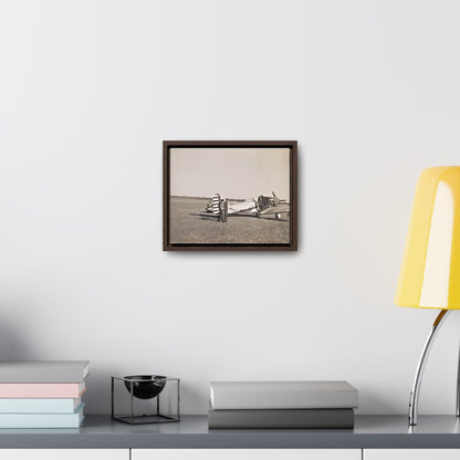 Army Pursuit Plane Ames Airport 1939 Gallery Canvas Wraps, Horizontal Frame 10″ x 8″ Walnut 1.25"