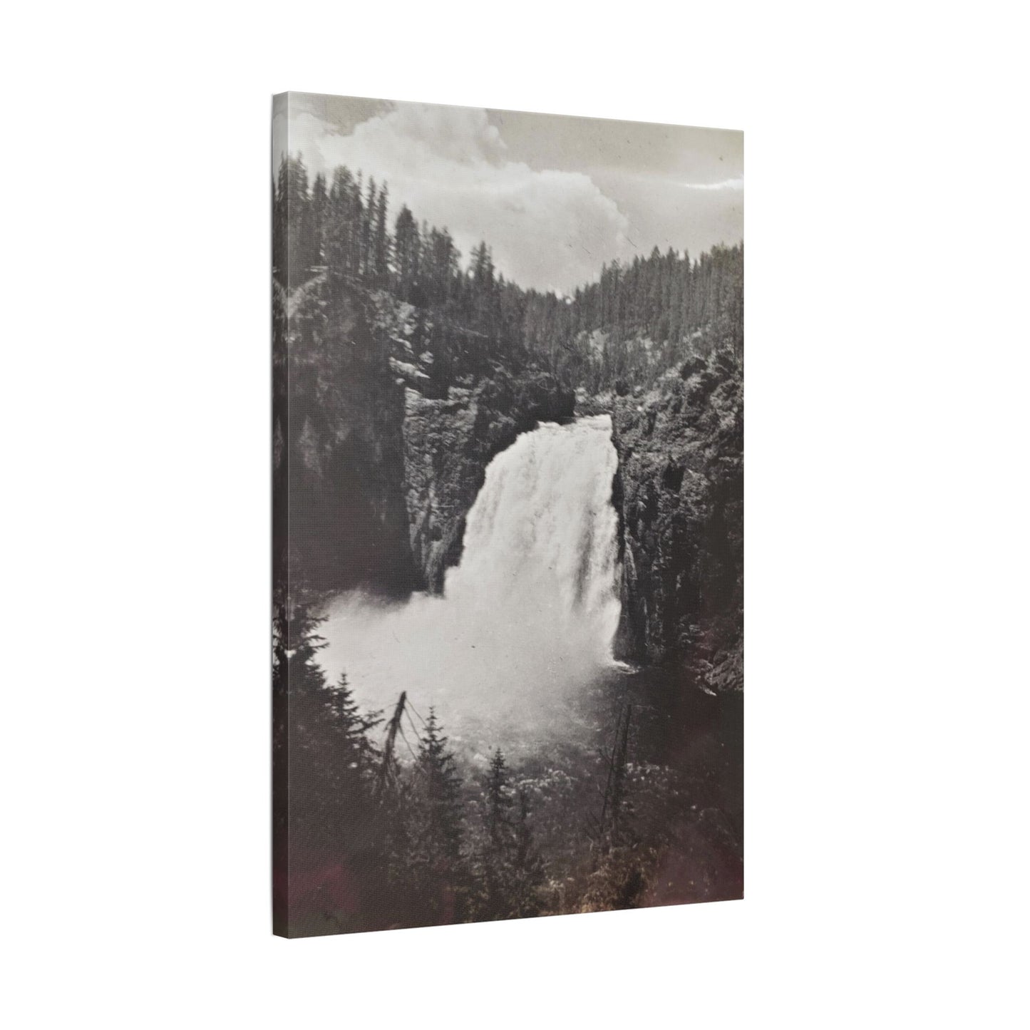 Upper Falls Yellowstone Satin Canvas, Stretched