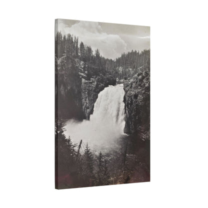 Upper Falls Yellowstone Satin Canvas Stretched