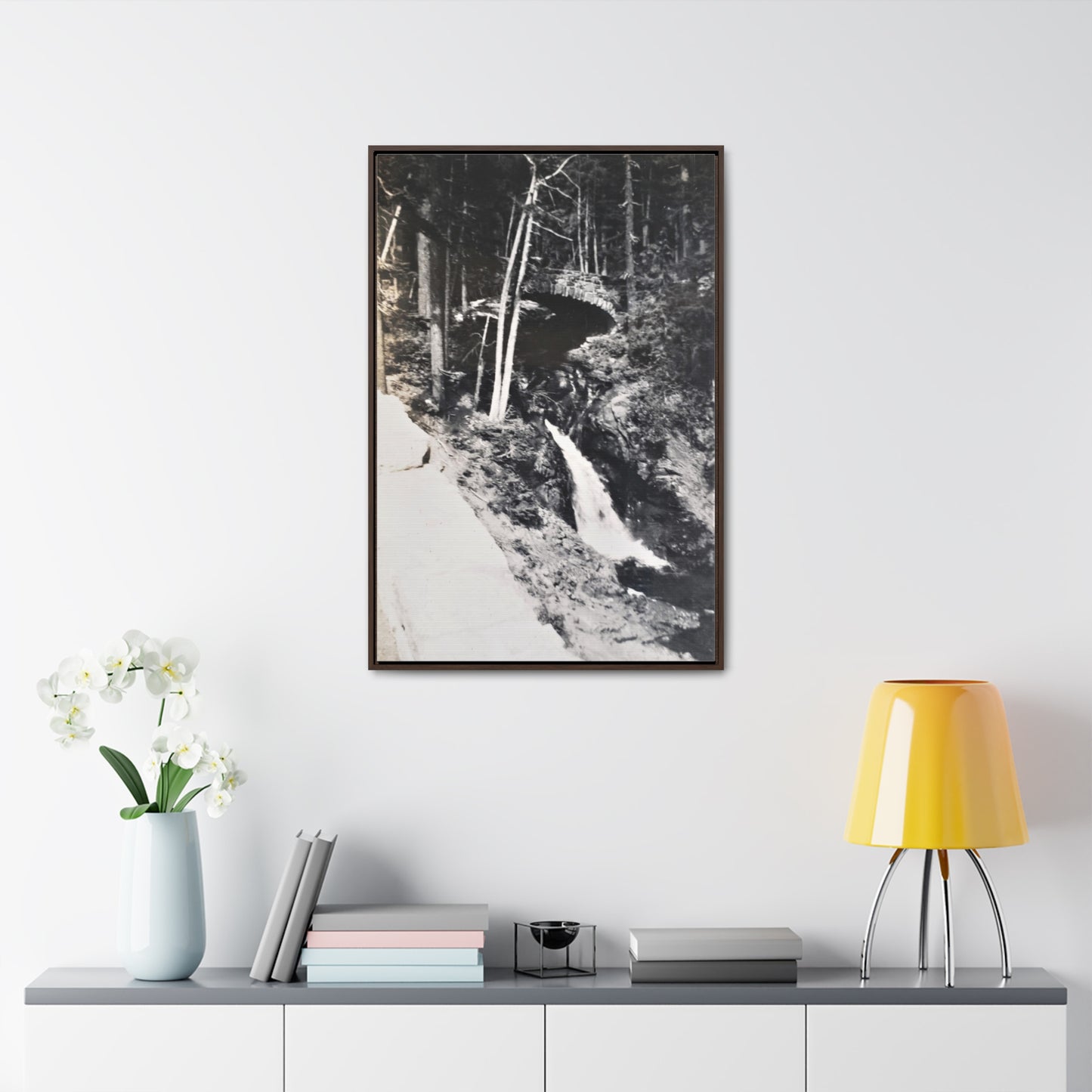 Narada Falls Yellowstone Gallery Canvas Wraps, Vertical Frame